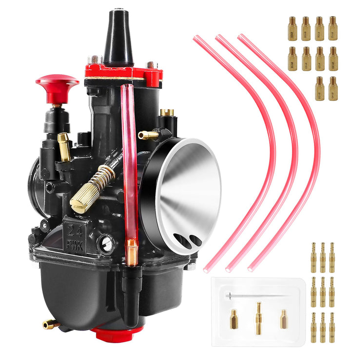 Asecupdat PWK 24mm front view showing intake flange for easy fitment