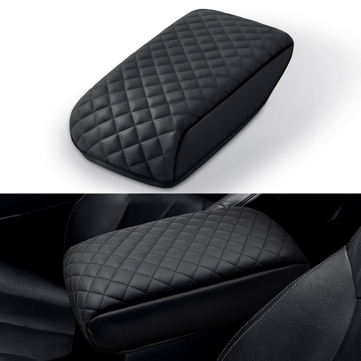 Asgohme front view center console cover showing snug factory fit and protection