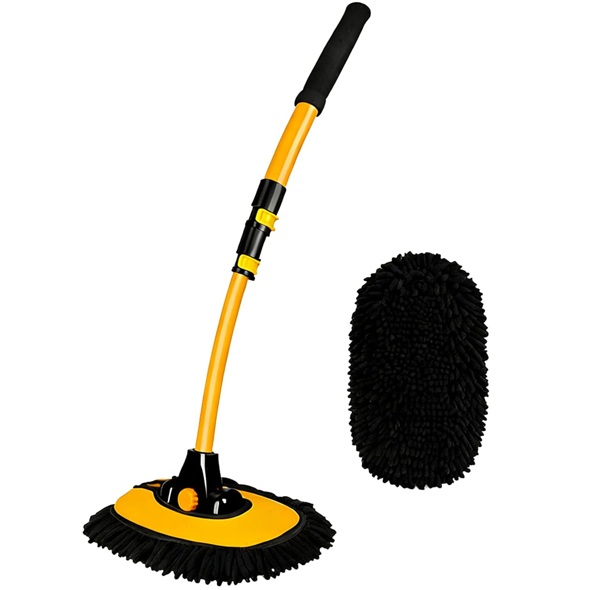 AsherRybrolon front view of long-handle brush showing reach and control