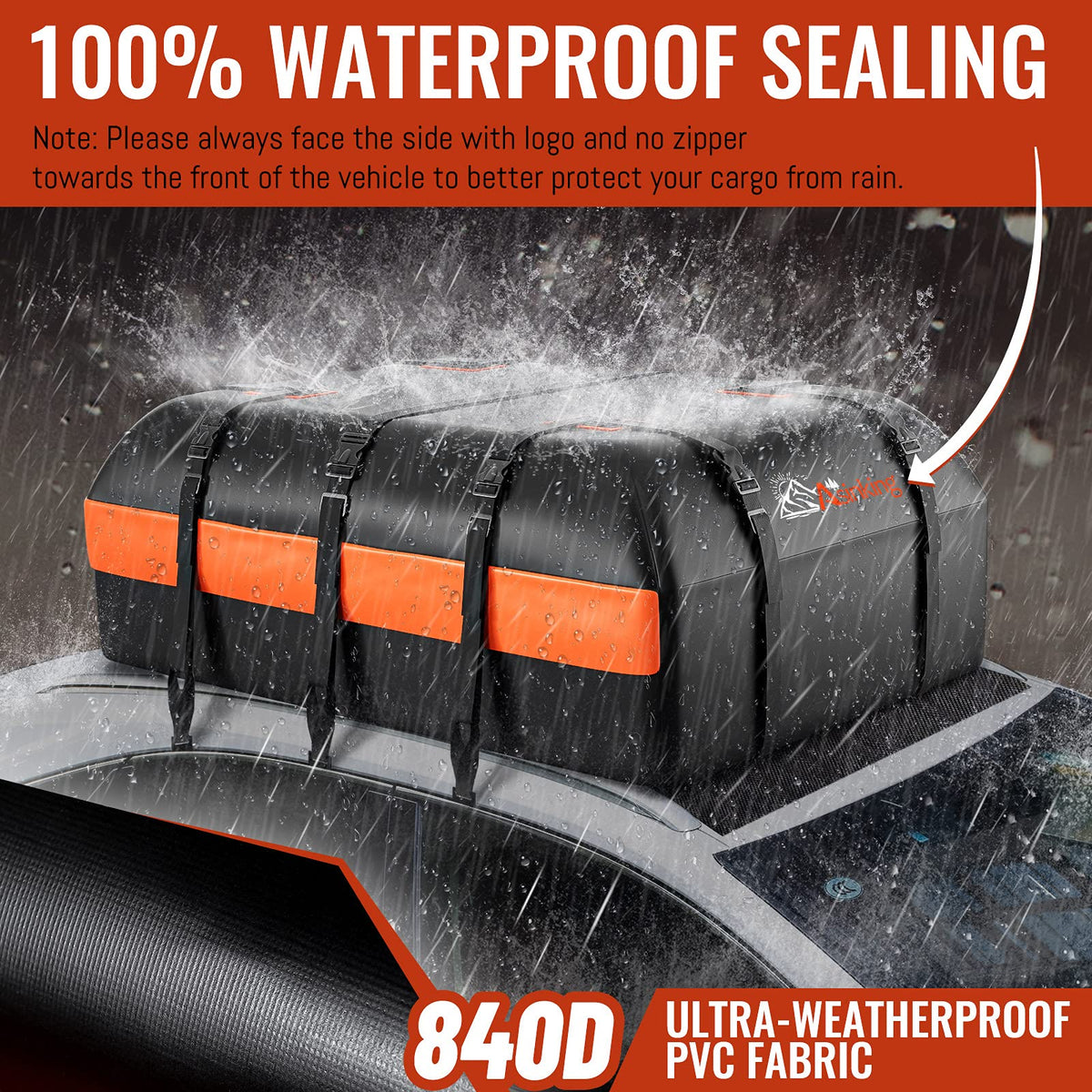 Asinking close-up of 840D fabric texture providing abrasion resistance