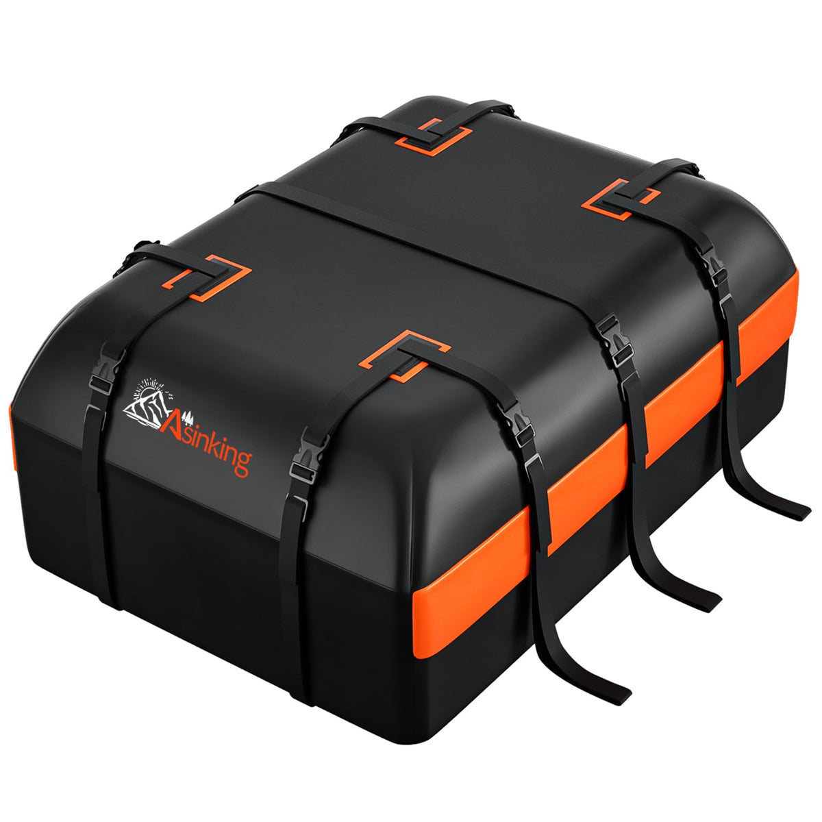 Asinking front view of rooftop bag showing roomy storage benefit