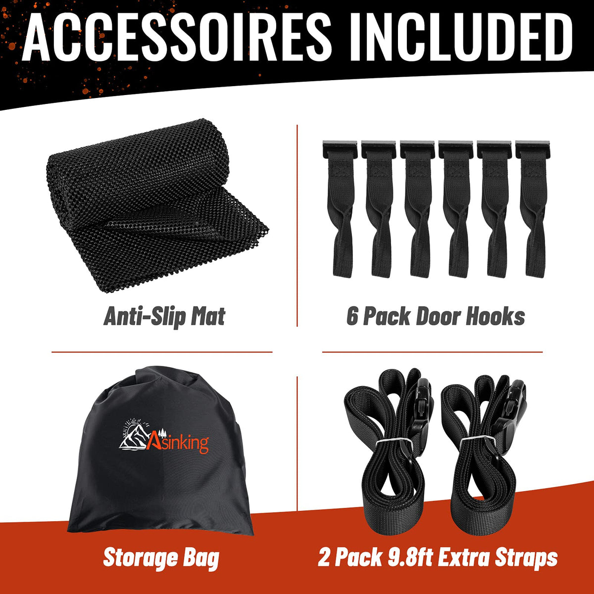 Asinking luggage lock and hooks accessories for added security