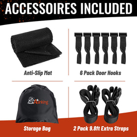 Asinking luggage lock and hooks accessories for added security