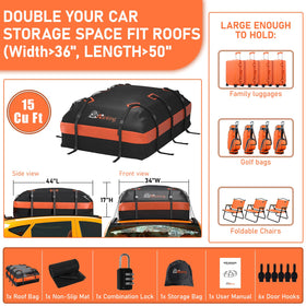 Asinking bag filled with luggage showing organized extra storage for trips