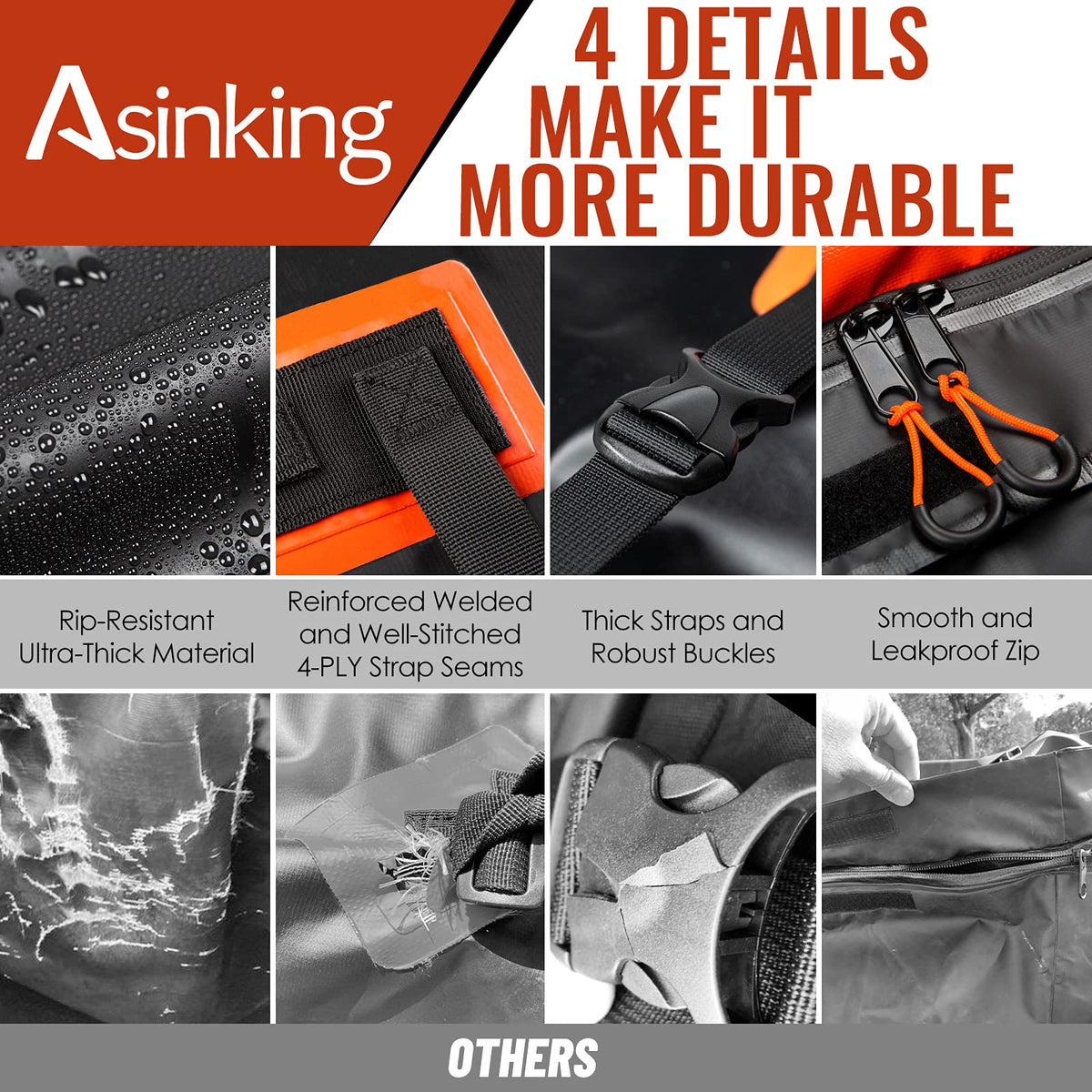 Asinking storage bag folded compact for easy off-season storage