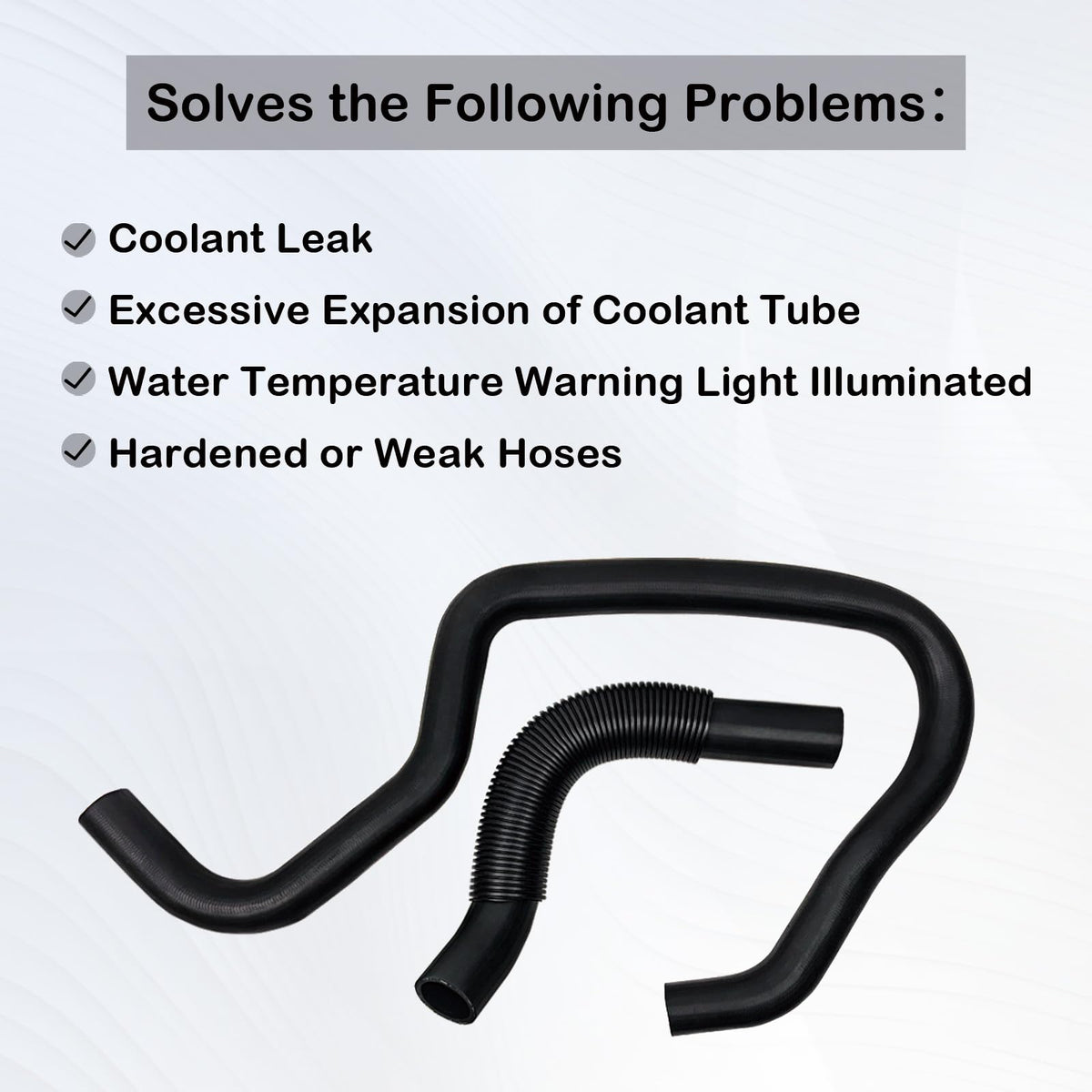 ASKALL hoses installed in truck engine bay demonstrating direct-fit benefit