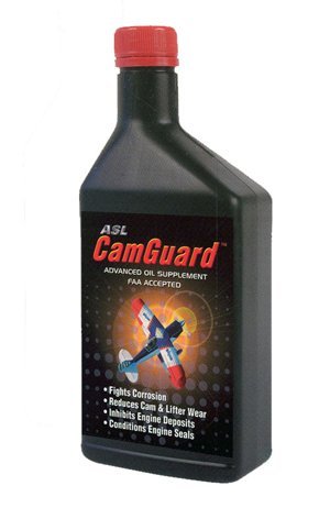 ASL CamGuard front bottle showing label and engine protection benefits