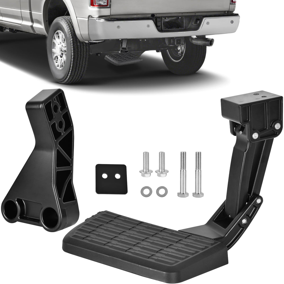 ASOPARTS front view of rear bed step showing fit and clean finish for easy access