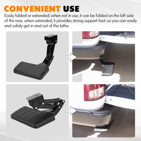 ASOPARTS deployed retractable step in use showing easy bed access