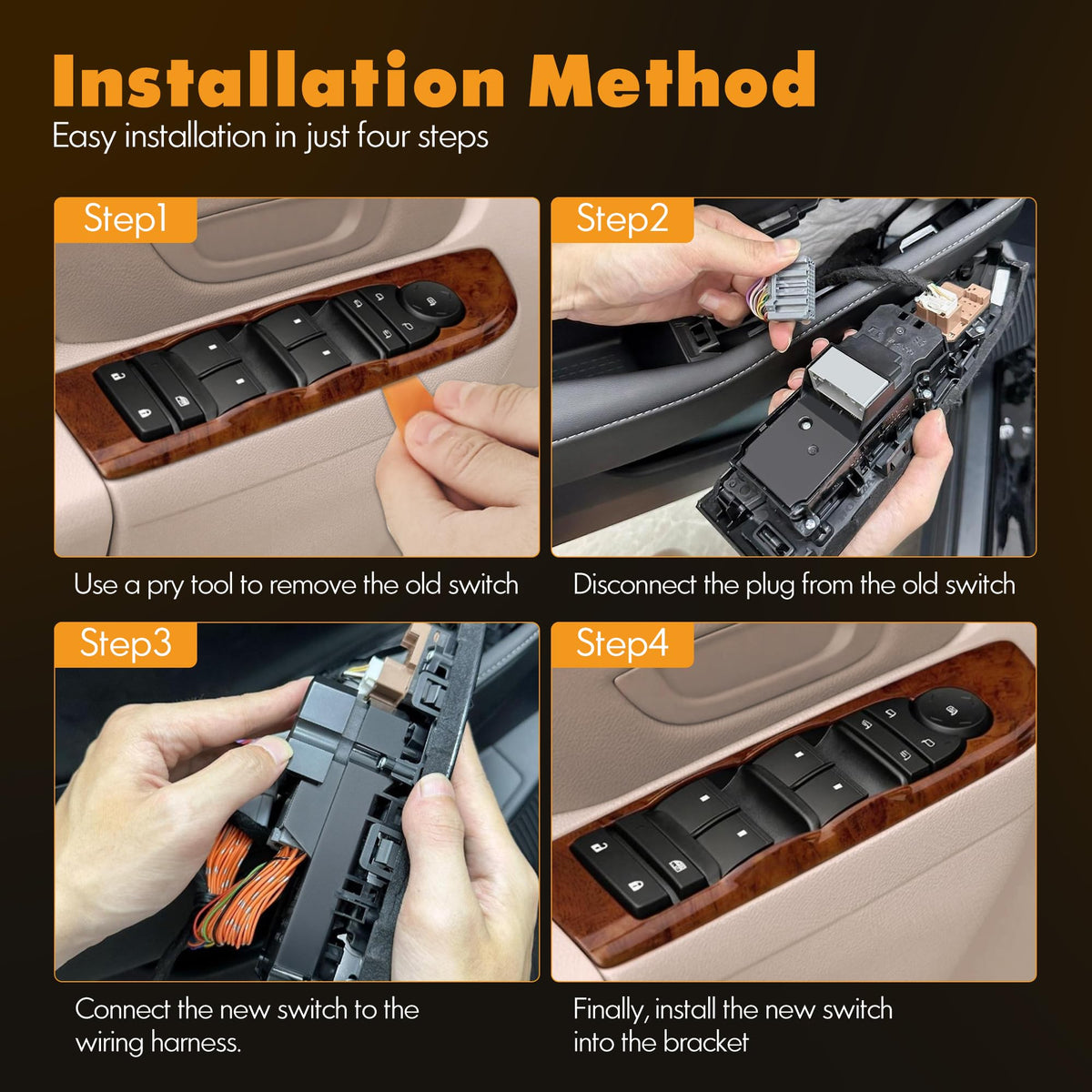 ASOPARTS switch held in hand showing scale and easy handling benefit