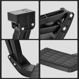 ASOPARTS step beside a hand for scale illustrating low-profile size and sturdy build