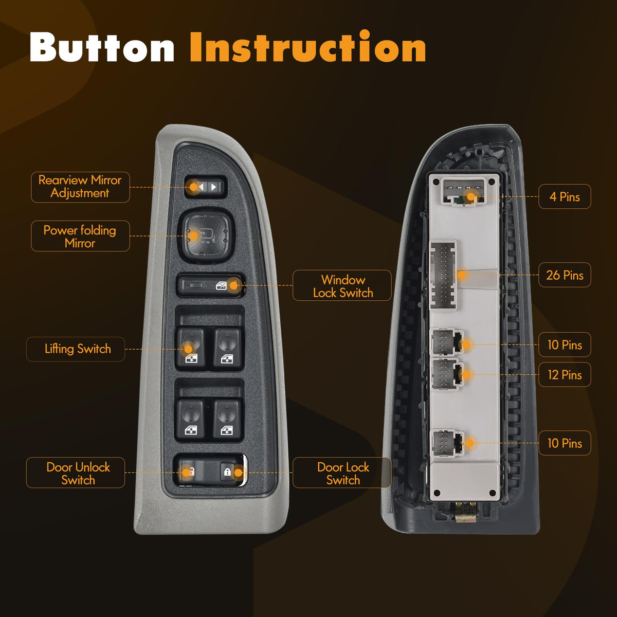 ASOPARTS switch installed in vehicle dash restoring original controls quickly