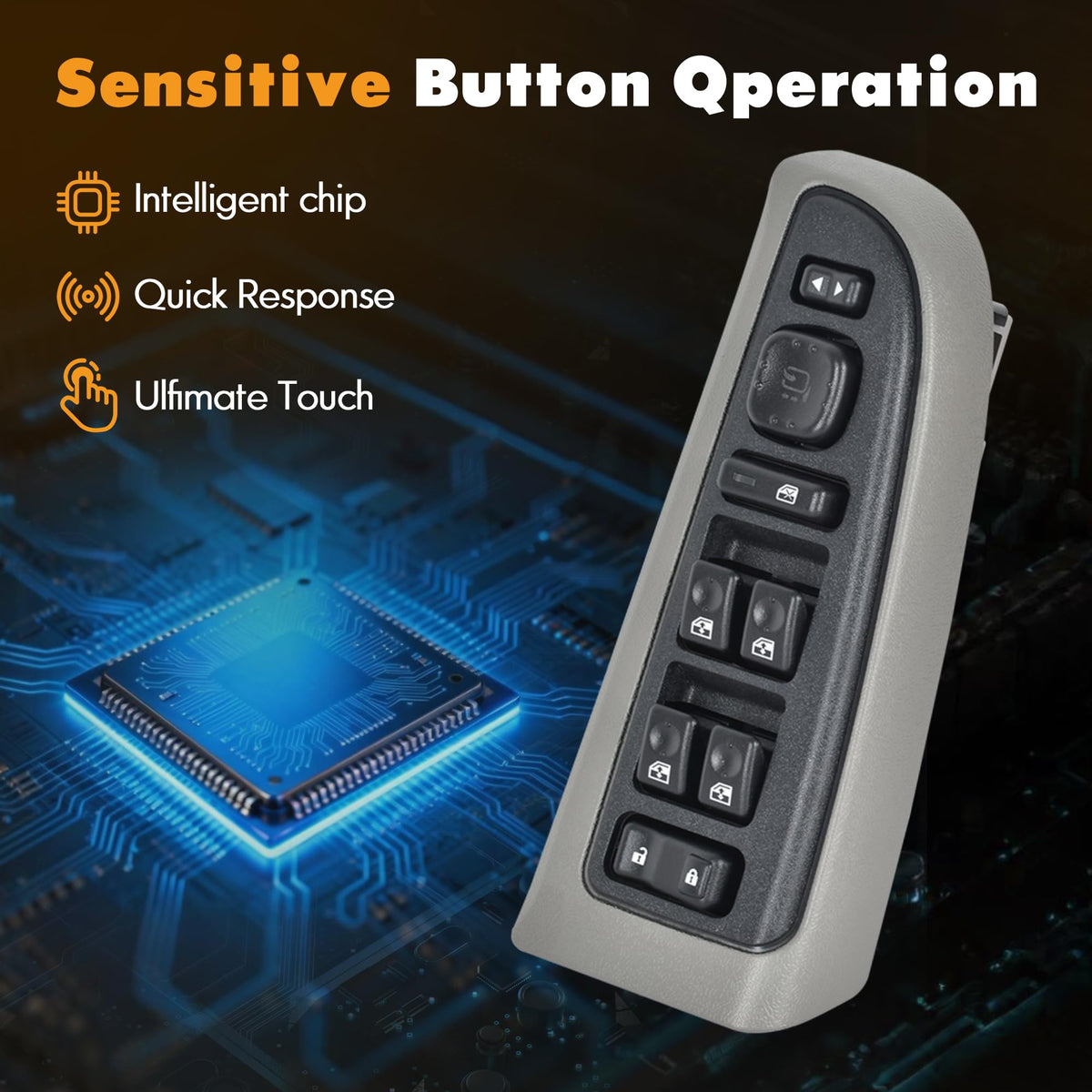 ASOPARTS switch held in hand for size comparison and easy replacement benefit