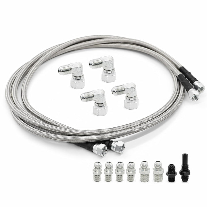 Aspaton front view of kit showing hoses and adapters for easy identification and fitment benefit