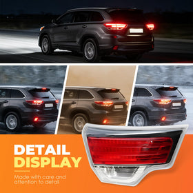Aspaton left inner tail light on Highlander rear in driveway showcasing restored appearance
