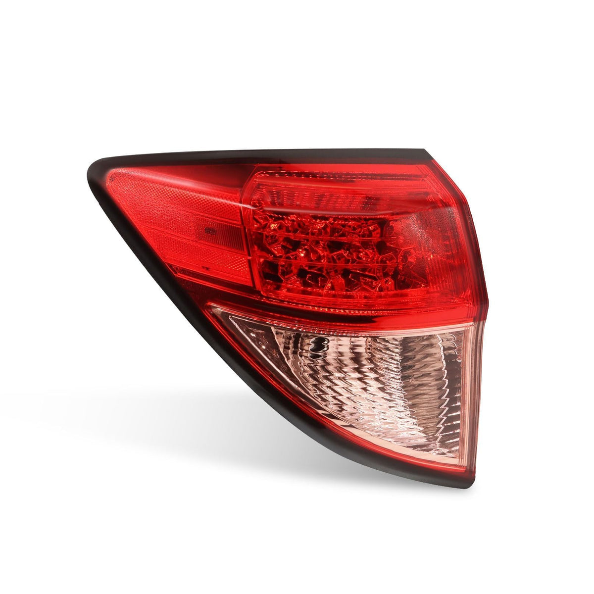 Aspaton front view of left outer tail light showing fit and finish for clear replacement