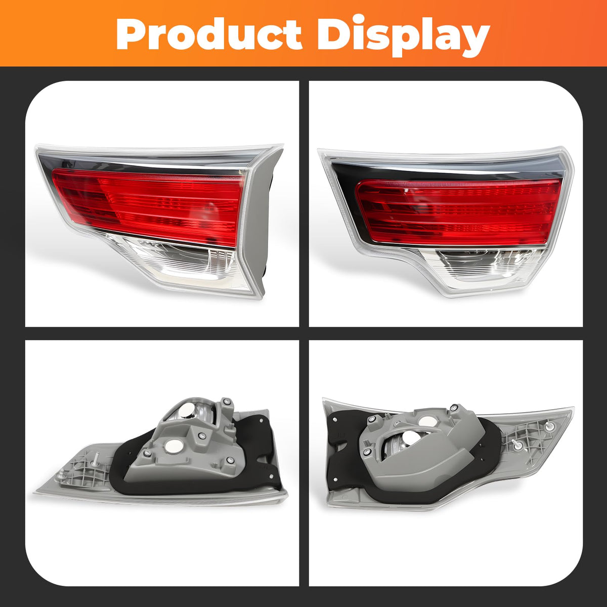 Aspaton tail light backside showing mounting points for easy installation