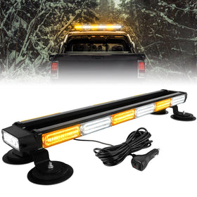 ASPL front view of 26-inch strobe light bar showing bright LEDs and low-profile benefit