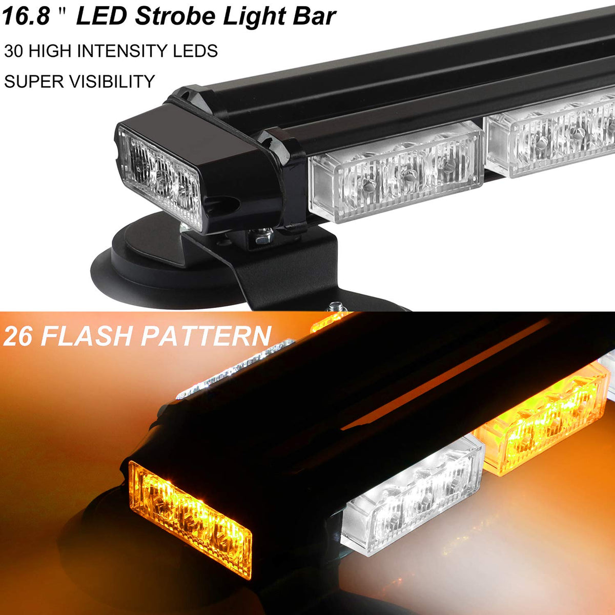 ASPL close-up of LED array highlighting concentrated beams for strong warning