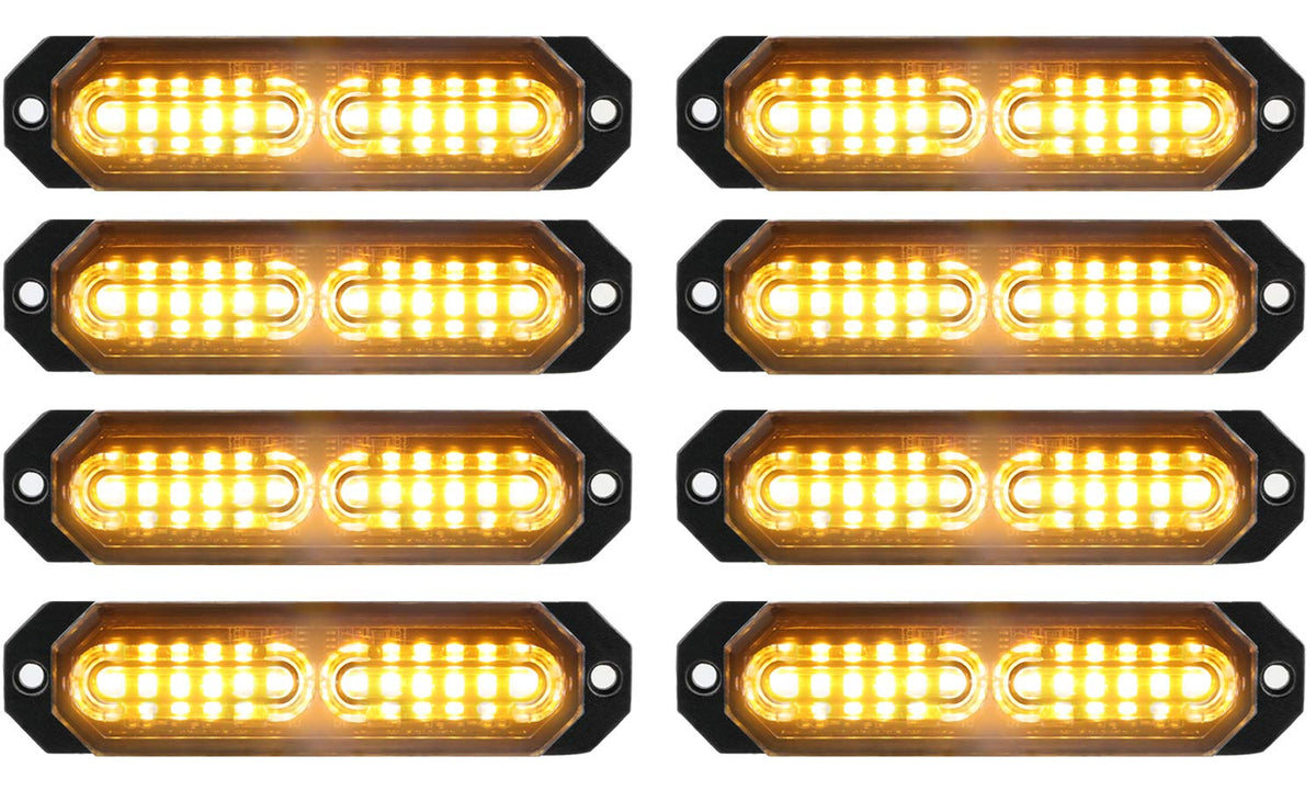 ASPL front view amber grille light showing bright warning benefit