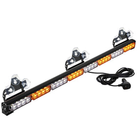 ASPL front view light bar showing amber and white LEDs and strong road visibility
