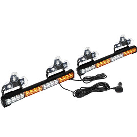 ASPL front view of light bar showing strong amber and white LEDs for high visibility