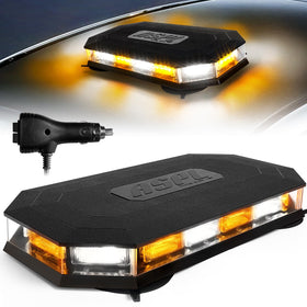 ASPL front view of 16.5 inch lightbar showing amber white LEDs and coverage benefit