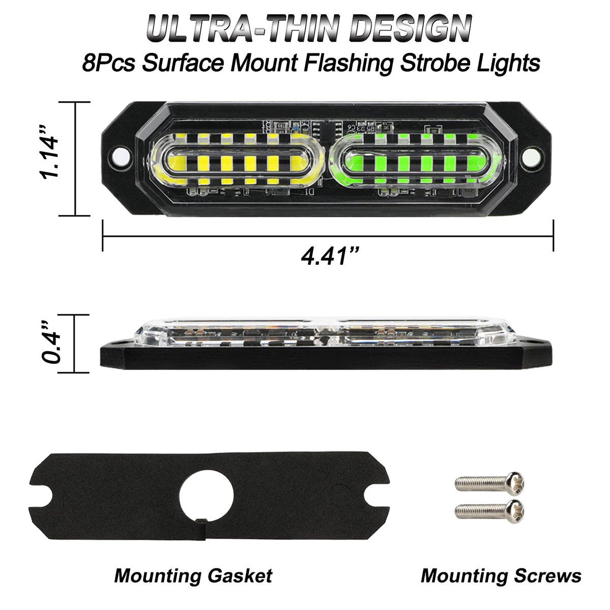 ASPL installed on vehicle grille in amber mode improving roadside visibility and hazard signaling