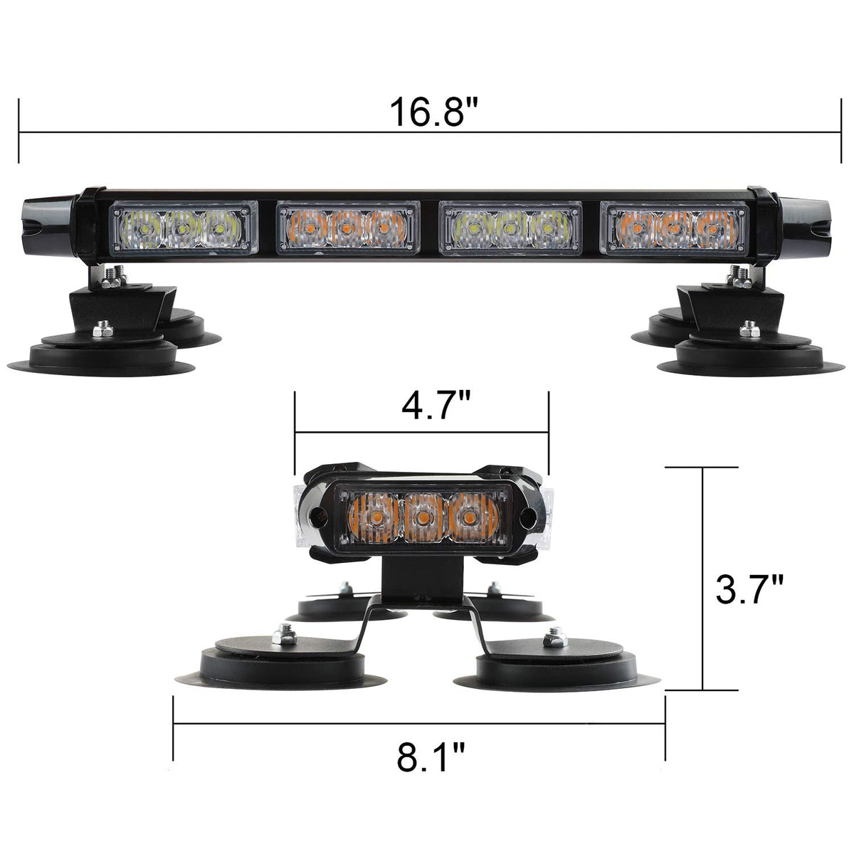 ASPL magnetic base detail with rubber pads, secures safely to vehicle roof