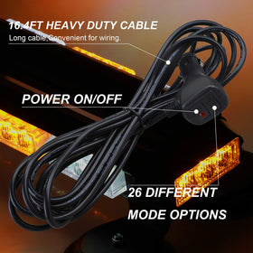 ASPL heavy-duty 16.4 ft power cable and 12–24V plug, enables easy setup