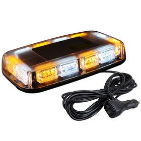 ASPL rooftop strobe front view showing bright amber white LEDs and strong visibility