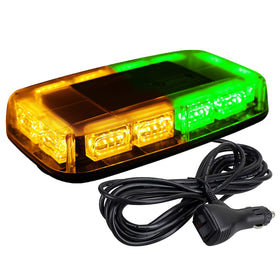 ASPL rooftop strobe front view showing bright amber LEDs and compact profile for visibility