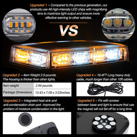 ASPL strobe close-up on magnifying LED lenses enhancing beam output