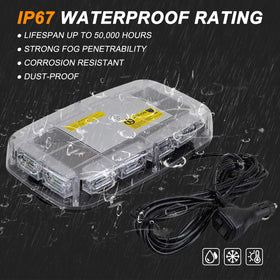 ASPL strobe on vehicle roof showing compact size and professional fit