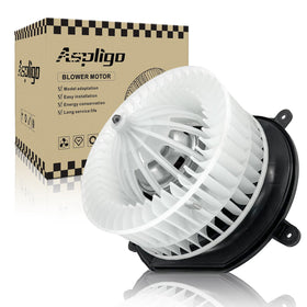Aspligo front view of blower assembly showing mounting points and fitment benefit