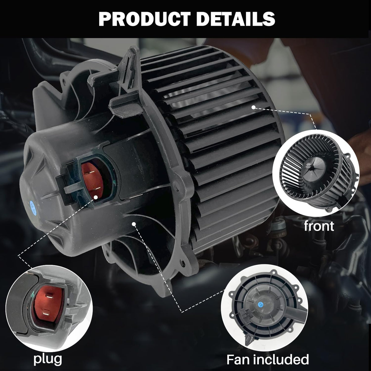 Aspligo blower fan wheel closeup showing balanced blades for quiet operation