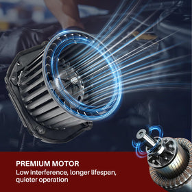 Aspligo blower installed under dash demonstrating fit and accessible placement