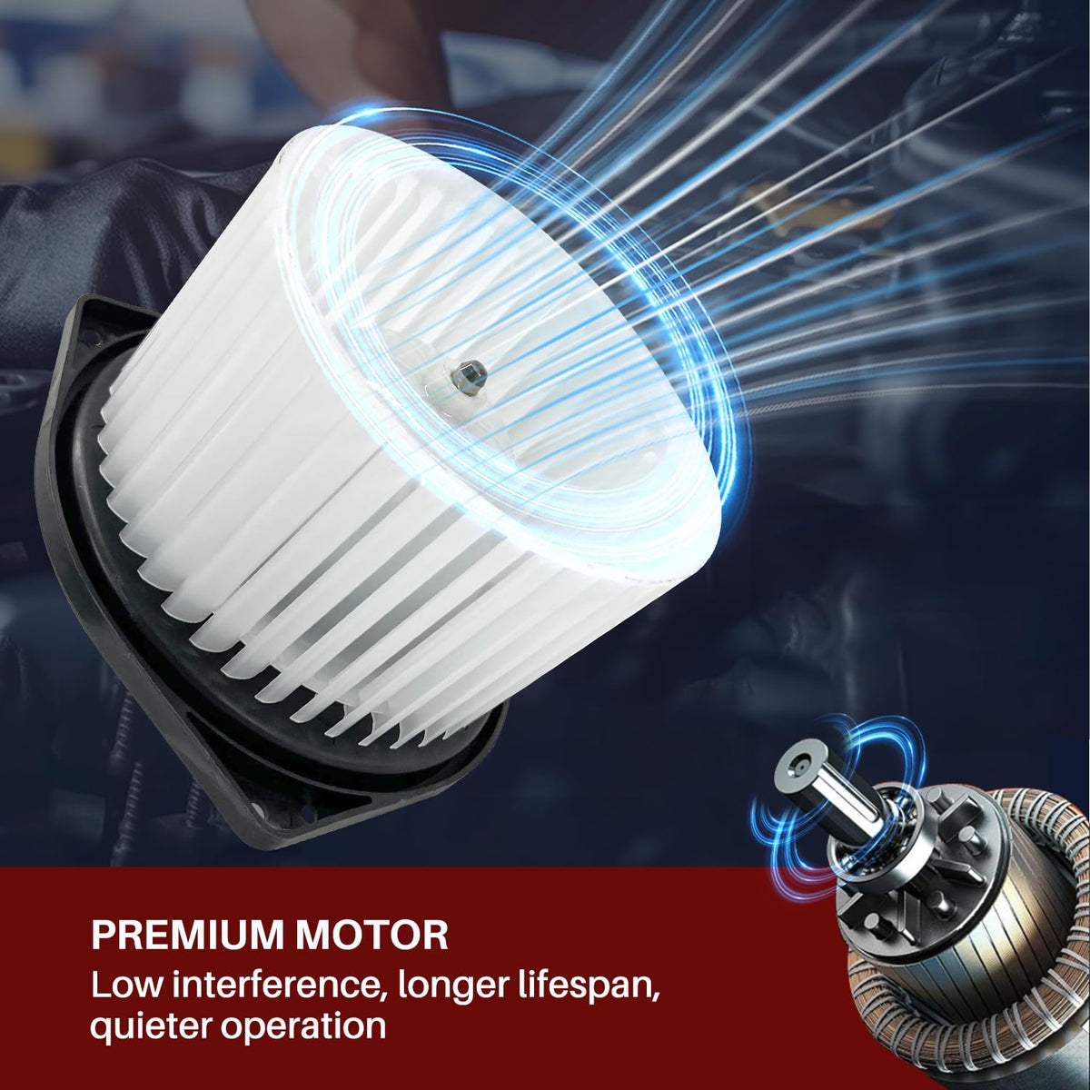 Aspligo blower installed in vehicle demonstrating restored HVAC functionality