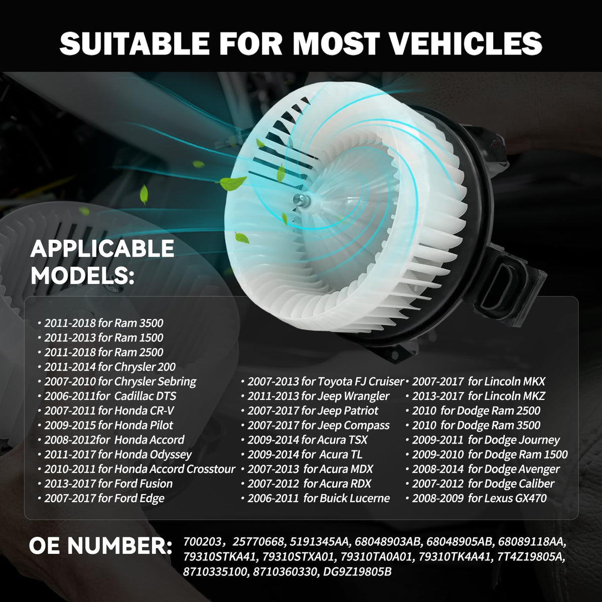 Aspligo motor side label with part number for easy vehicle matching