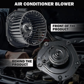 Aspligo blower side mounting detail highlighting reinforced metal brackets for durability