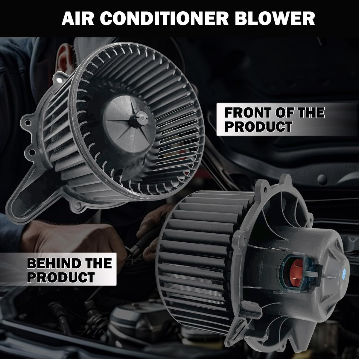 Aspligo blower side profile highlighting durable ABS housing benefit