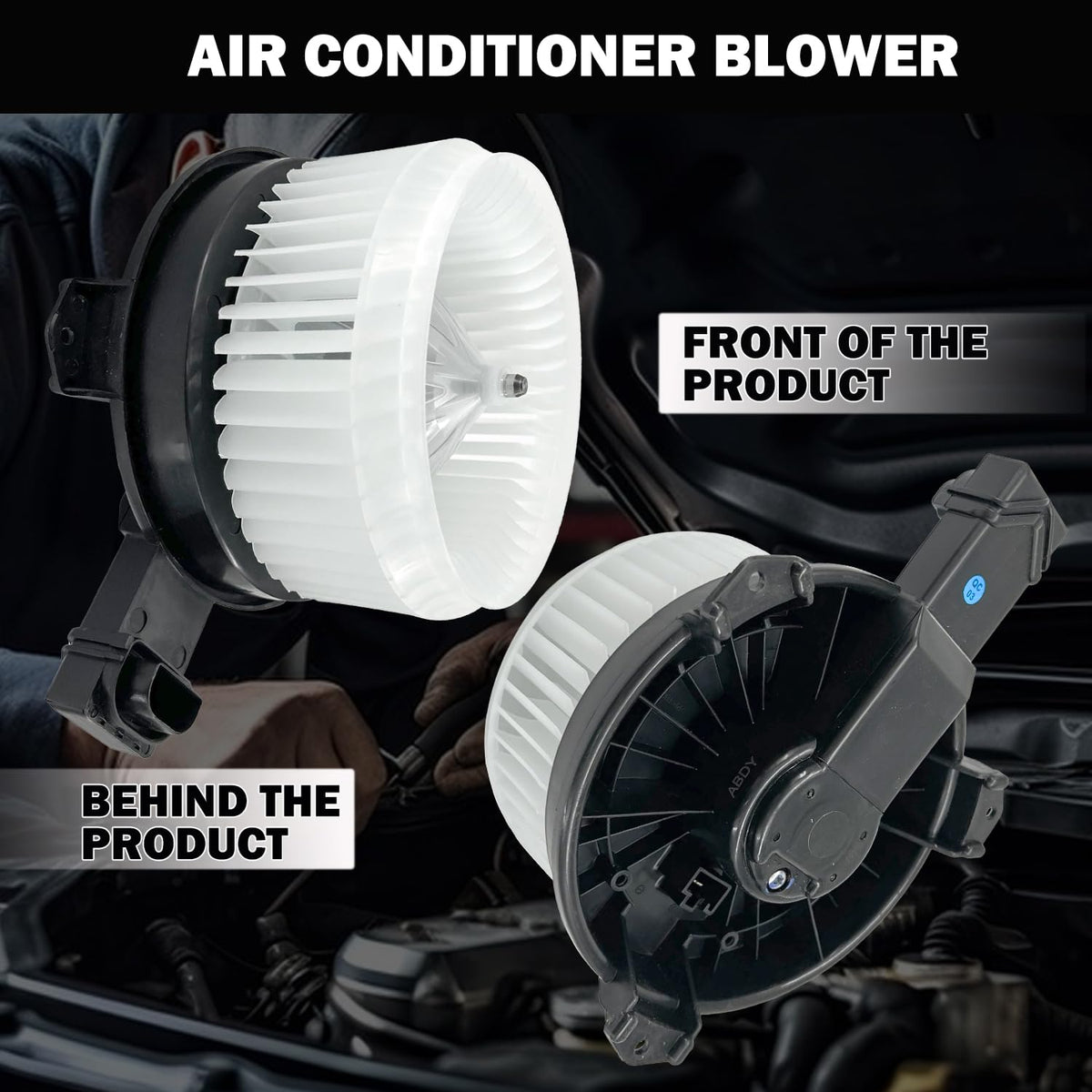 Aspligo fan wheel close-up highlighting balanced blades for quieter, efficient ventilation