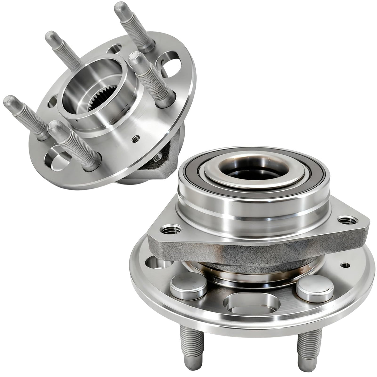 Aspligo front hub assembly in packaging showing ready-to-install benefit
