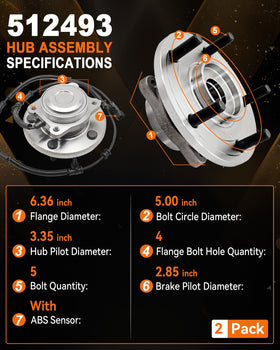 Aspligo hub backside with visible ABS tone ring and connector for secure sensor signal
