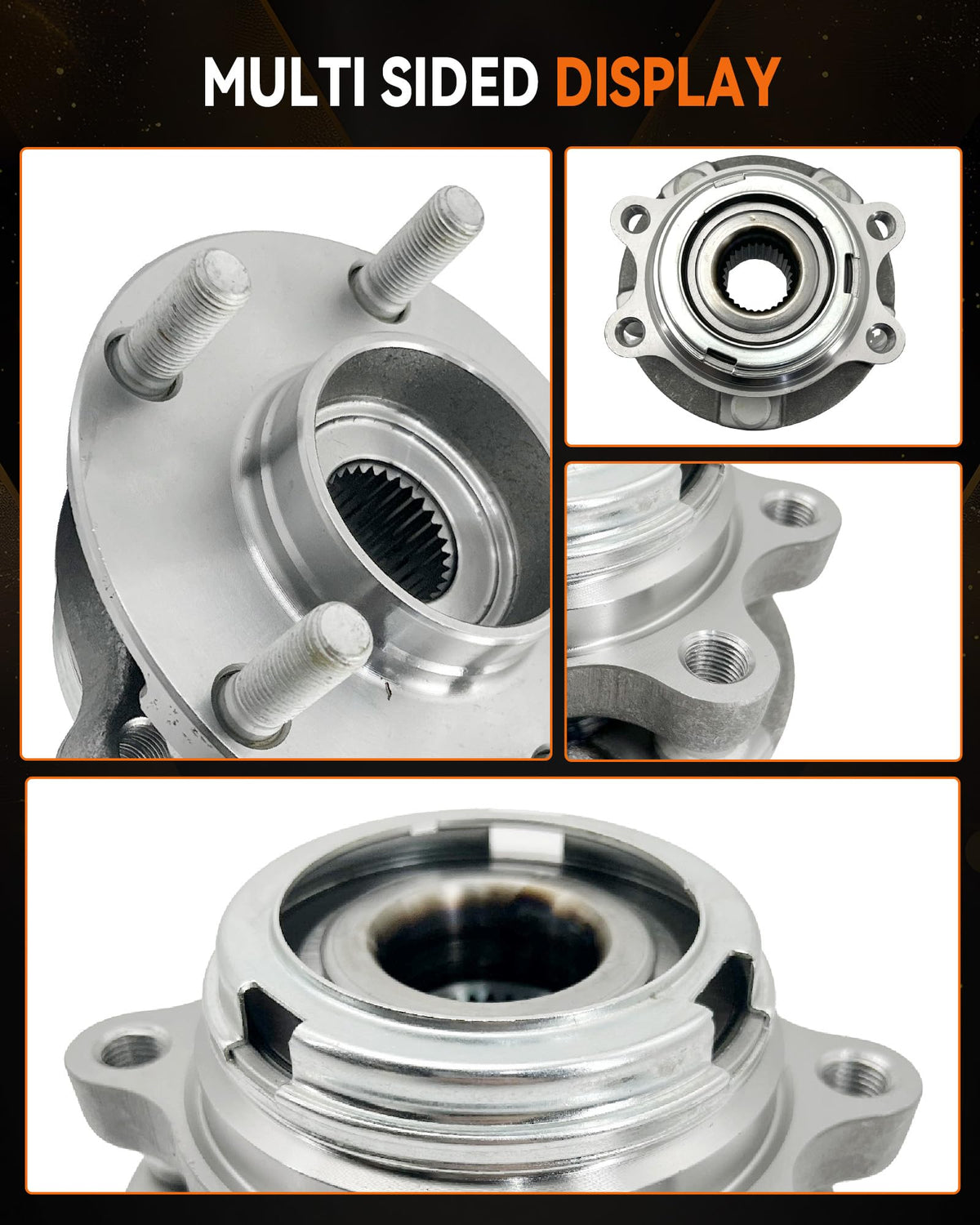Aspligo hub installed on Altima front wheel demonstrating restored wheel stability