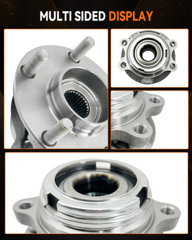 Aspligo hub installed on Altima front wheel demonstrating restored wheel stability