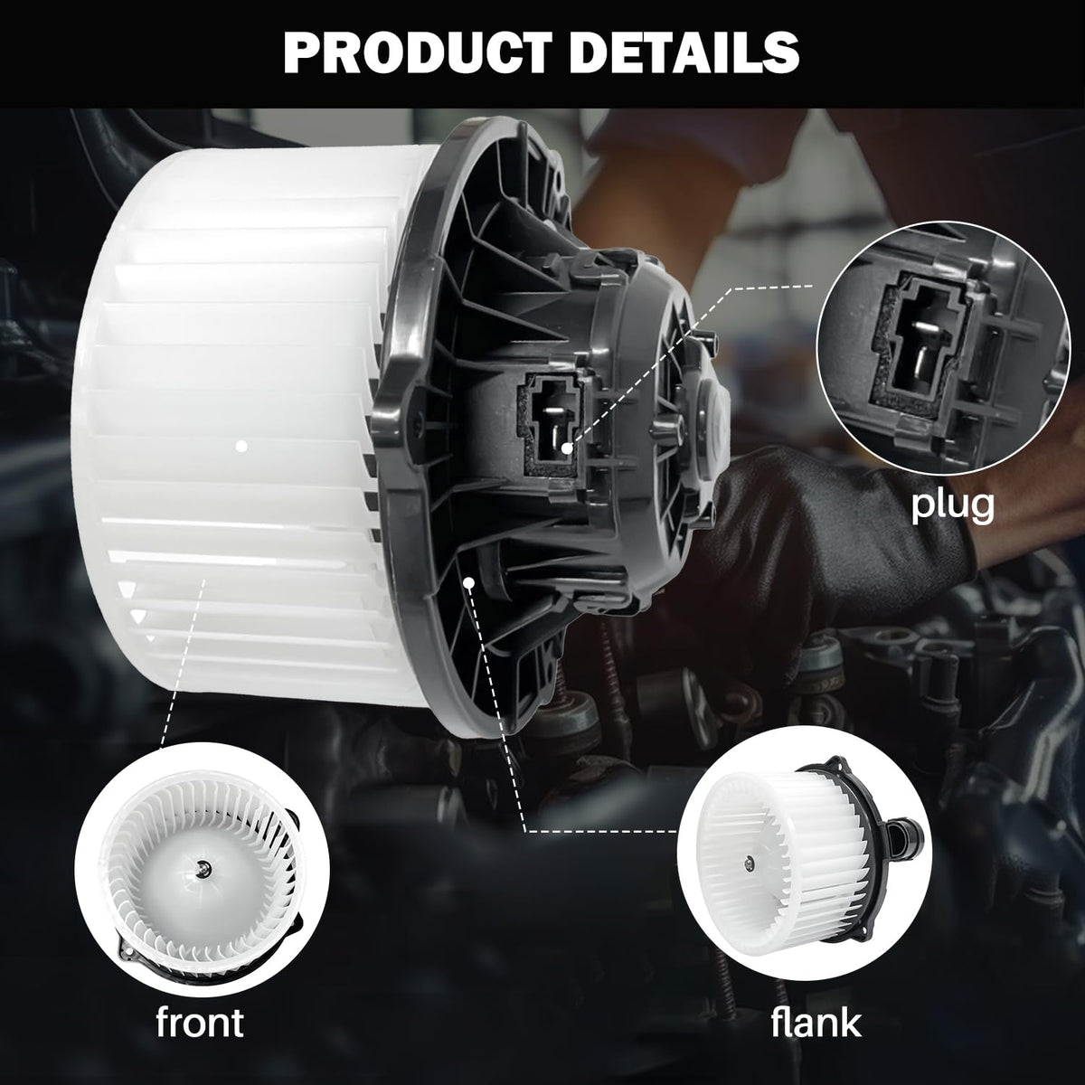 Aspligo motor bearing detail indicating quieter operation