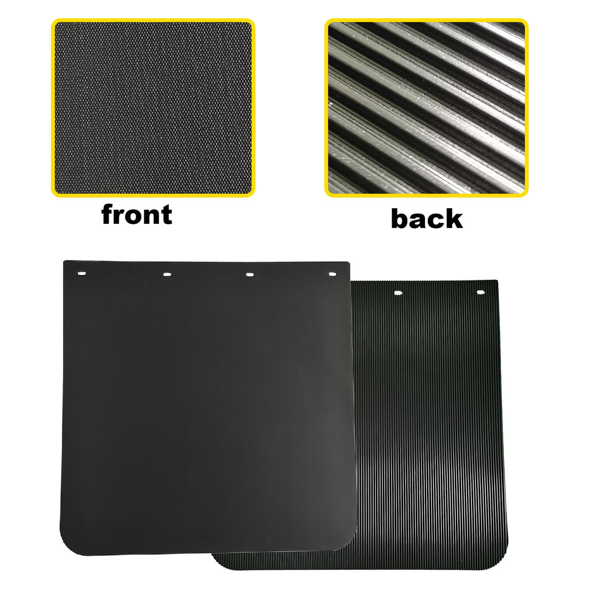 ASTAMOTOR mud flaps in road setting reducing spray and debris
