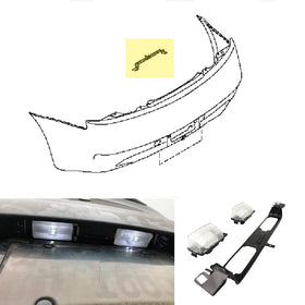 ASTAMOTOR illuminated license plate on vehicle at night demonstrating improved visibility