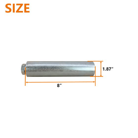 ASTAMOTOR side profile of the post illustrating 8 inch length and durable shape